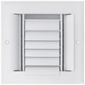 Product Image of 6" x 6" Aluminum Curved-blade Adjustable Register 3-way (White)