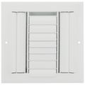 Product Image of 8" x 8" Aluminum Curved-blade Adjustable Register 3-way (White)