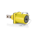 Product Image of Rhino-Hide Double Pole Male 45 Deg Receptacle Double Hole Bus Bar, 313MCM-777MCM Cable (Yellow)