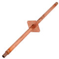 Product Image of 1/2" PEX Crimp x Bracketed Spin Closed Copper Stub Out Bullet (18" Length)