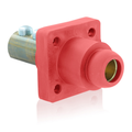 Product Image of 18 Series Cam-Type Female Panel Mount Receptacle, 90-Degree, 2/0 4/0 AWG, 400A Max (Red)