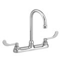 Product Image of Monterrey Top Mount Kitchen Faucet w/ Gooseneck Spout and Wrist Blade Handles 1.5 gpm/5.7 Lpf (Chrome)