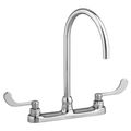 Product Image of Monterrey Top Mount Kitchen Faucet w/ Gooseneck Spout and Wrist Blade Handles 1.5 gpm/5.7 Lpf Laminar Flow in Spout Base (Chrome)