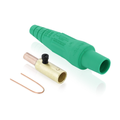 Product Image of 16 Series Taper Nose Cam-Type Female Plug, Contact & Insulator, Detachable, Crimp Tube Termination, #2, #1 AWG, 220A Max, Type 3R When Mated (Green)