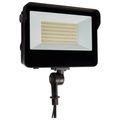 Product Image of LED Tempered Glass Flood Light w/ Bypassable Photocell CCT Selectable 3K/4K/5K Wattage Adjustable 45W/60W/80W ColorQuick and PowerQuick Technology Bronze Finish