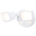 Product Image of LED Security Light with Nightlight, PIR Sensor, Dual Head, Field Selectable, White Finish