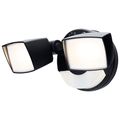 Product Image of LED Security Light with Nightlight, PIR Sensor, Dual Head, Field Selectable, Black Finish