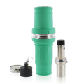 Product Image of Rhino-Hide Single Pole Male Connector (Contact, Insulator, & Dust Cap), Crimped, 444 MCM Cable, 1000V 796A Max (Green)