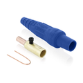 Product Image of 16 Series Taper Nose Cam-Type Female Plug, Contact & Insulator, Detachable, Crimp Tube Termination, #2, #1 AWG, 220A Max, Type 3R When Mated (Blue)