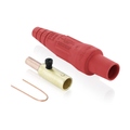 Product Image of 16 Series Taper Nose Cam-Type Female Plug, Contact & Insulator, Detachable, Crimp Tube Termination, #2, #1 AWG, 220A Max, Type 3R When Mated (Red)