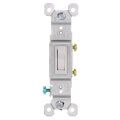 Product Image of Single-Pole Grounding Toggle Switch, 15A - White (120V)