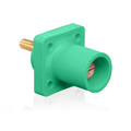 Product Image of 16 Series Male Panel Receptacle, Cam-Type, 90-Degree, Threaded Stud Length, 1.125", Taper Nose, 400A Max, Cable Range, #2 to 4/0 AWG (Green)