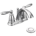 Product Image of Brantford Two-Handle Bathroom Faucet with Drain Assembly (Chrome)