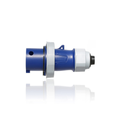 Product Image of 20A, 250V 3-Phase, 3P, 4W, LEV Series IEC 60309-1 & 60309-2 Pin & Sleeve Plug w/ Screwless Clamp Assembly, IP66/IP67/IP68/IP69K, Watertight (Blue)