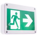 Product Image of Running Man Green Exit Sign, 120/347V, 2HR backup, Single/Dual Face, Universal Mounting, Wet Location, Low Temperature