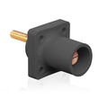 Product Image of 16 Series Male Panel Receptacle, Cam-Type, 90-Degree, Threaded Stud Length, 1.5", Taper Nose, 400A Max, Cable Range, #2 to 4/0 AWG (Black)
