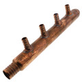Product Image of 1" PEX Crimp × Spin Closed Manifold, 1/2" PEX Outlets (4 Outlets)