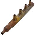 Product Image of 1" Copper Manifold w/ 1/2" PEX Loops, 4 Outlet (1/2" PEX x Spin Closed)