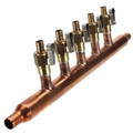 Product Image of 3/4" PEX Manifold w/ 1/2" Crimp Ball Valves, Lead Free (5 Outlets)