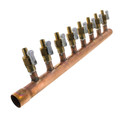 Product Image of 1" Female Sweat x Spin Closed (Right) Manifold, 1/2" PEX Outlets, Lead Free (8 Outlets)