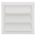 Product Image of 4" White Plastic Fixed Louver Vent w/ 3" Pipe