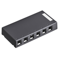 Product Image of Surface-mount Quickport, Box, 6-port (Black)