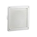 Product Image of 6" White Mini Louvered Plastic Fresh Air Intake Vent w/ 1/8" Metal Screen, 3" Pipe