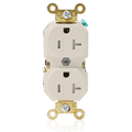 Product Image of Duplex Receptacle Outlet, Extra  Tamper-Resistant, Smooth Face, 20A, 125V Back or Side Wire, NEMA 5-20R, 2-Pole, 3-Wire, Self-Grounding (Blue)