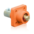 Product Image of 18 Series Cam-Type Male Panel Mount Receptacle, 90-Degree, 2/0 4/0 AWG, 400A Max (Orange)