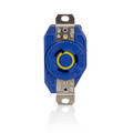 Product Image of 20A, 125V NEMA L5-20R, 2P, 3W, Flush Mtg Locking Receptacle, Grounding, V-0-MAX (Blue)