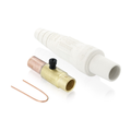 Product Image of 16 Series Taper Nose Cam-Type Female Plug, Contact & Insulator, Detachable, Crimp Tube Termination, 3/0 4/0 AWG, 400A Max, Type 3R When Mated (White)