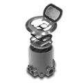 Product Image of Dual Voltage Divider Kit w/ Data Plates for 4 Keystone Jacks & Aluminum Snap-In Cover
