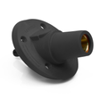 Product Image of 17 Series Panel Mount Receptacle, Female, 600 Amp Max, 600V 30 Degree Angle, Threaded Stud Termination, 250-500 MCM Cable Range (Black)