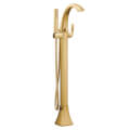 Product Image of Voss Single Handle Floor Mounted Tub Filler w/ Hand Shower (Brushed Gold), 695BG