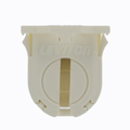 Product Image of Fluorescent Lampholder, Dedicated T8, 16mm Lamp Center, Small Bi-pin, w/ Post Mounted (White)