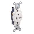 Product Image of 20A Single Receptacle/outlet, Commercial Grade, Self-grounding (White)