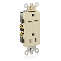 Product Image of 15A Decora Plus Duplex Receptacle/outlet, Commercial Grade, Self-grounding, Dual Vage