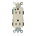 Product Image of 15A Decora Plus Duplex Receptacle/outlet, Self-grounding (Ivory)