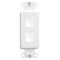 Product Image of Antimicrobial Treated Quickport, Decora Multimedia Insert, 2 Ports (White)