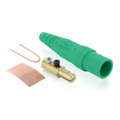 Product Image of 16 Series Taper Nose Cam-Type Male Plug, Contact & Insulator, Detachable, #2, 2/0 AWG, 300A Max, Type 3R When Mated (Green)