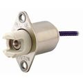 Product Image of R7s RX7s Base, Plunger, Keyless, Incandescent, Unglazed Porcelain Lampholder, Flange Mount, Single Circuit, Back Wired (White)