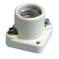 Product Image of Lampholder, Incandescent, Medium Base, One Piece, Keyless, Unglazed Porcelain, Pony Cleat, Single Circuit, Open Terminal