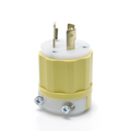 Product Image of Locking Plug, 20A, 250V Industrial Grade (Yellow & White)
