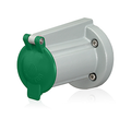 Product Image of Receptacle Cover w/ Snap Back Lid For 17, 19, 22r22, 22r23 Series 90 Degree Panel Receptacles NEMA 3r Rated (Green)