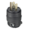 Product Image of 15A, 125V NEMA 5-15p, 2-pole, 3-wire Plug, Straight Blade, Rubber (Black)