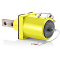 Product Image of Rhino-Hide Double Hole Fem 45 Deg Receptacle Double Hole Bus Bar, 313MCM-777MCM Cable (Yellow)