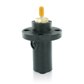 Product Image of Ball Nose Male Panel Receptacle, Threaded Stud, 22 Series Single Pole 90 Degree Cam-type, 250-750MCM, 690A Max (Black)