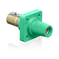 Product Image of 16 Series Female Panel Receptacle, Cam-Type, 90-Degree, Double Set Screw, Taper Nose, 400A Max, 2/0-4/0 AWG (Green)