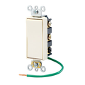 Product Image of 15A, 120/277v, Decora Plus Rocker 2-throw Ctr-off Maint. Contact 2-pole AC Switch (Light Almond)