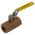 Product Image of 1" Standard Port Threaded Ball Valve w/ Auto Drain & Locking Handle (43 Cv)